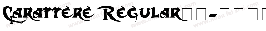 Carattere Regular字体字体转换